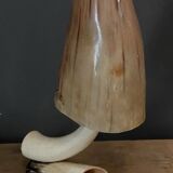 1970 horn lamp with brutalist lampshade