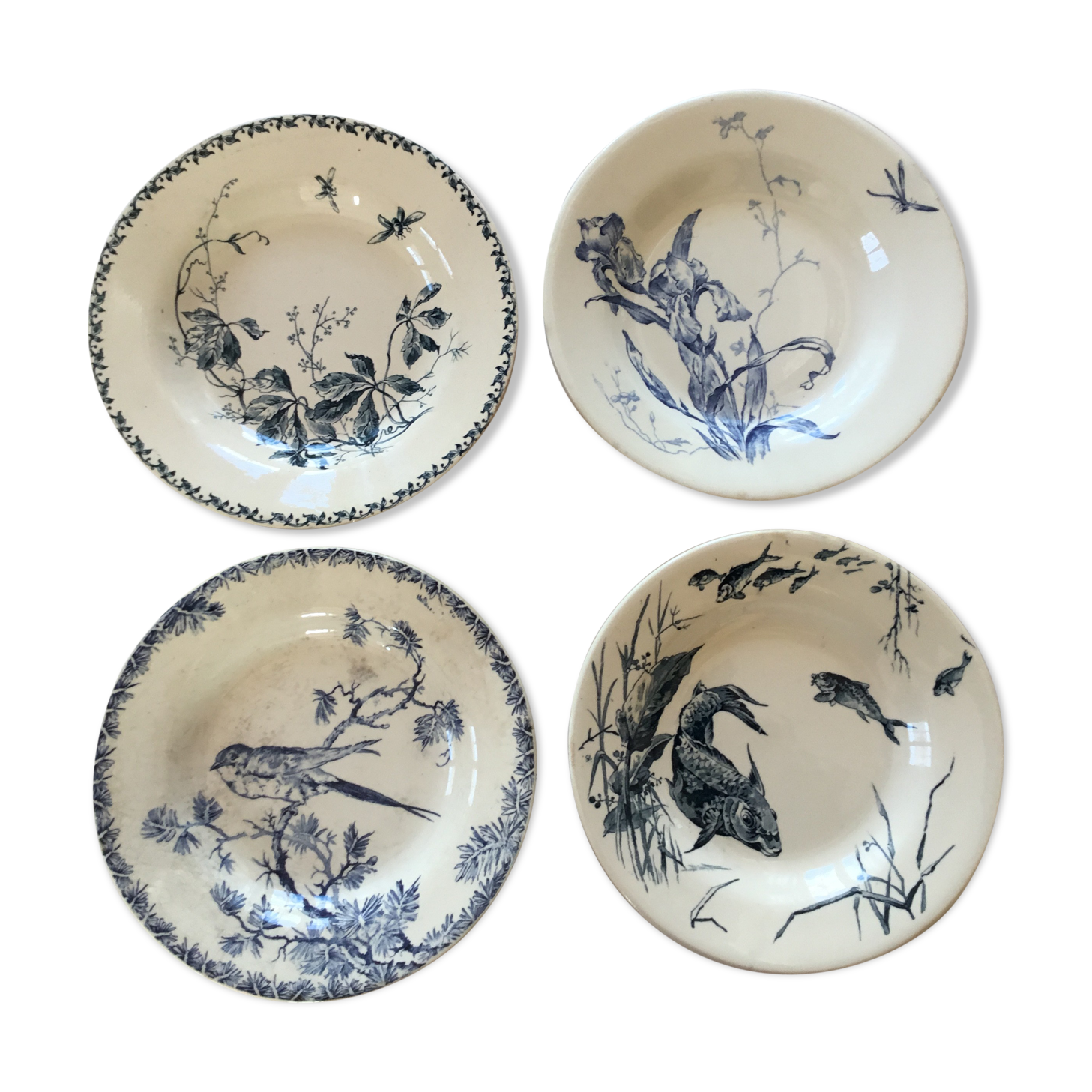 Gien earthenware hollow plates