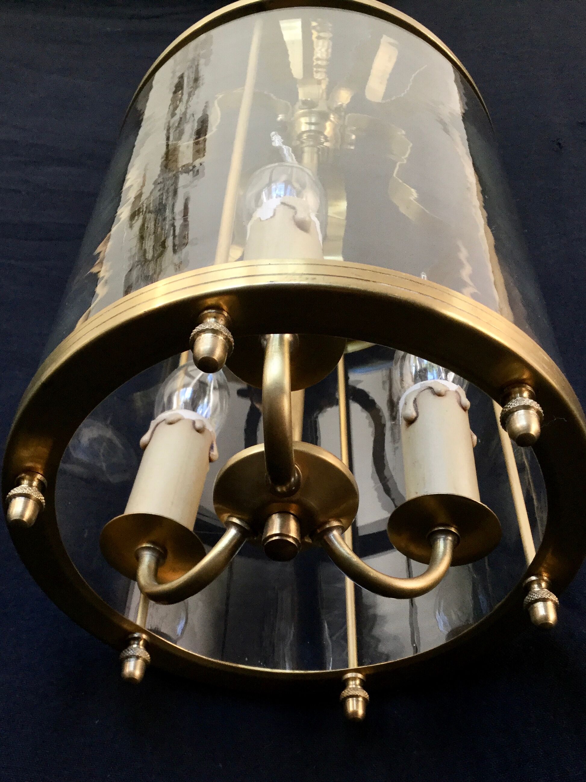 Lantern 3 bronze and brass lights