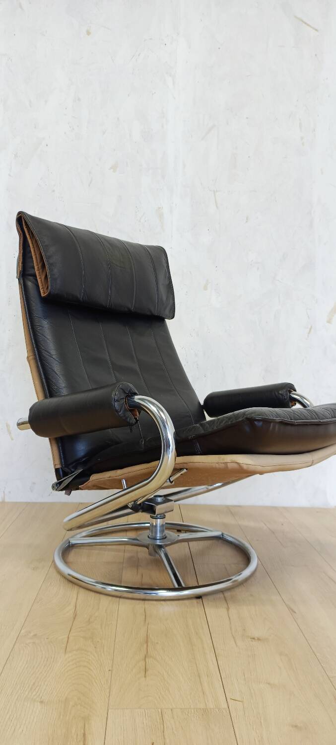 Leather ottoman chair