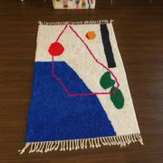 Berber rug woven in natural wool 100cmx200cm