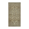 Handwoven anatolian beige carpet 140 cm x 275 cm