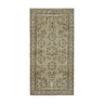 Tapis beige anatolien tissé à la main 140 cm x 275 cm