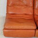 Flexible sofa, orange vinyl and foam, France, circa 1970