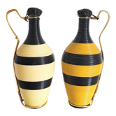 Vintage scoubidou decanters