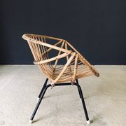 Mid-Century Modern Bamboo Lounge Chair, France, 1950s