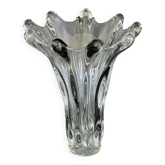 Crystal vase called "Giraffe Head" by Art Vannes France, 1950s.