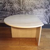 Travertine moon coffee table