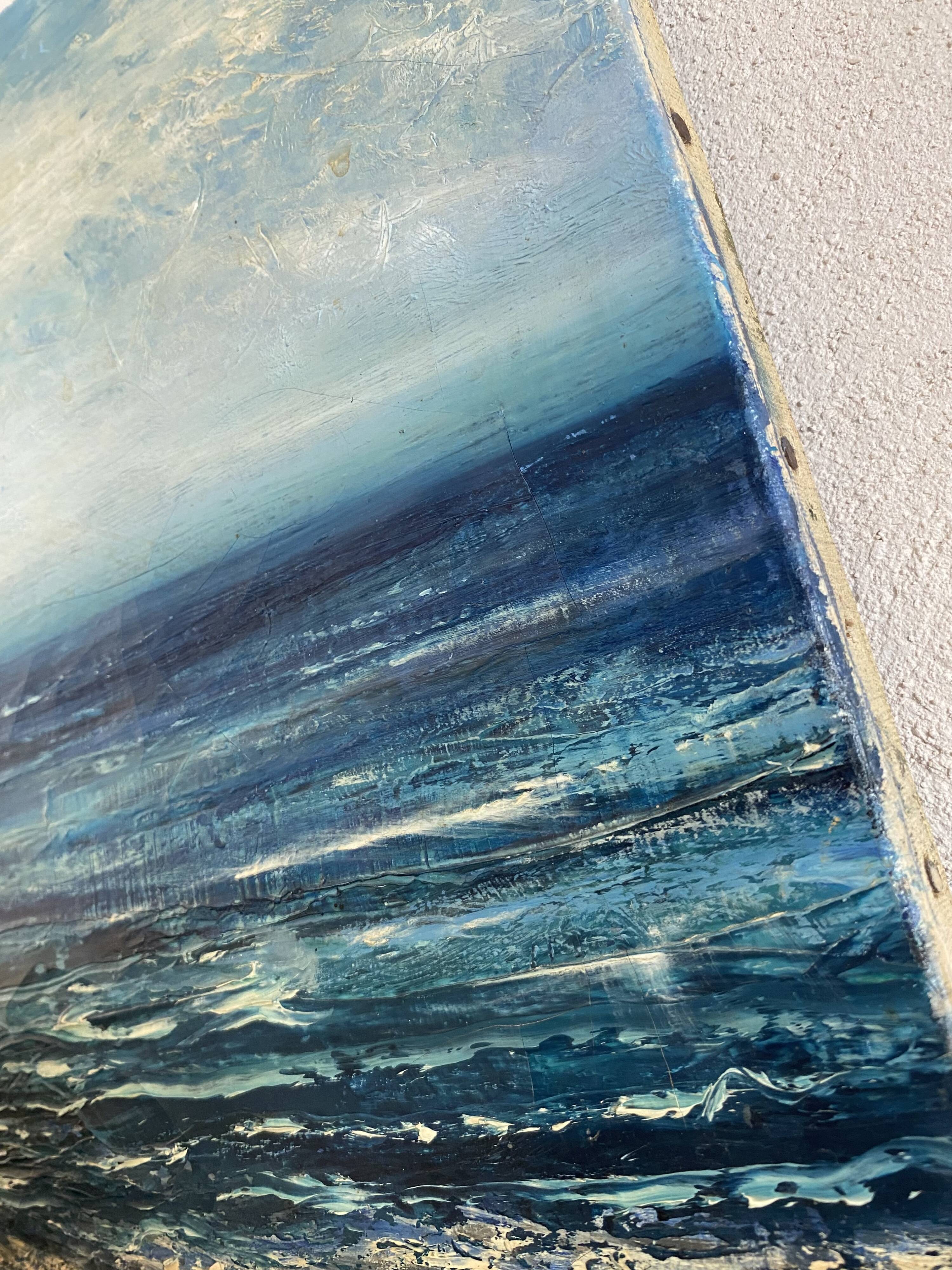 Tableau Huile sur toile plage de Sète  années 80