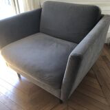 Bo Concept Osaka gray velvet armchair
