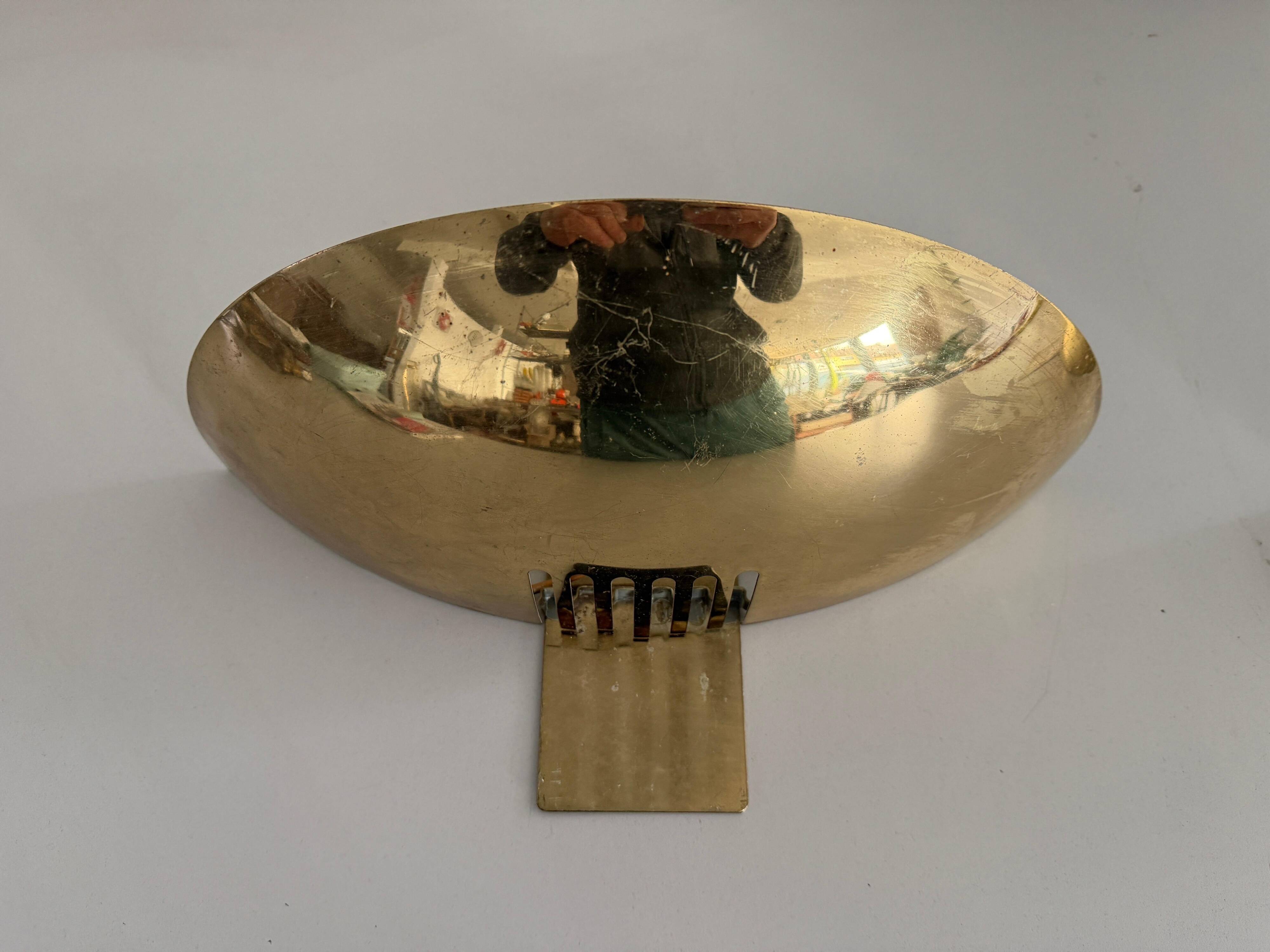 Pair of brass wall sconces from the mid-century by SCE, 1960s, France.