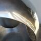 Brushed stainless steel pouffe design 1970