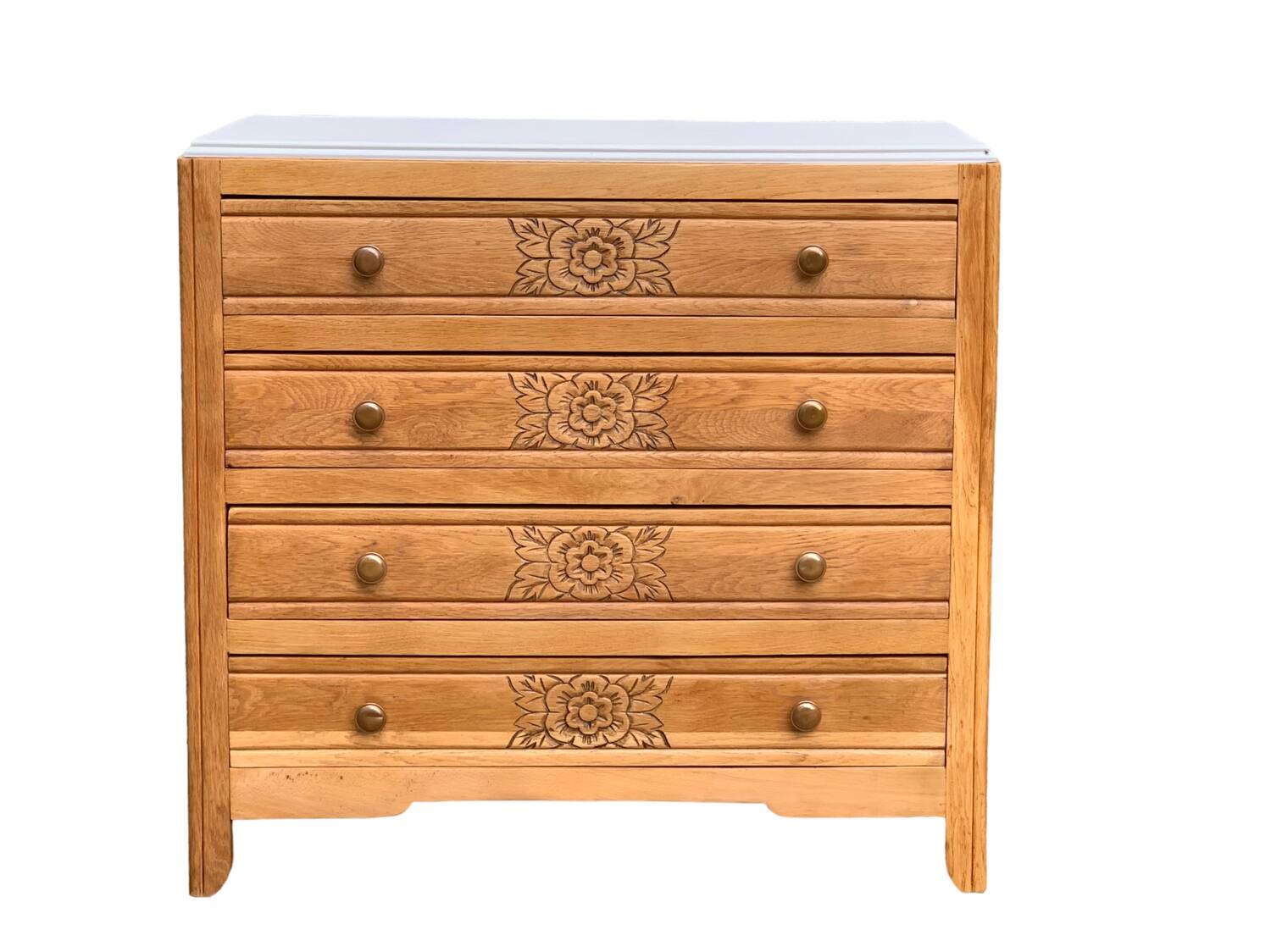 Art deco raw oak chest of drawers 1930