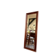 Rectangular mirror in dark wood 139 x 51 cm