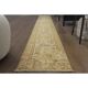 1970s Vintage Turkish Hand-Knotted Wool Cotton Beige Runner Rug 45x388