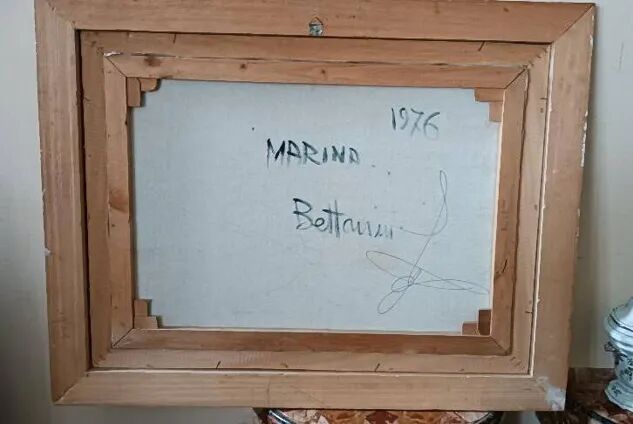 Oil painting on canvas - Marine - 1976 Lido Bettarini canvas 70x50 cm
