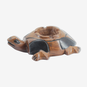 Cendrier tortue en bois