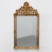 Mirror with Acanthus Crest and Marbled Borderby Deknudt, Belgium, 20th Cent