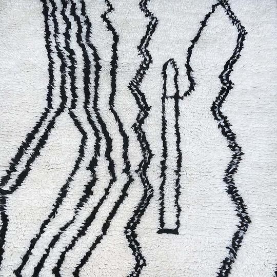 Azilal carpet white and black berber