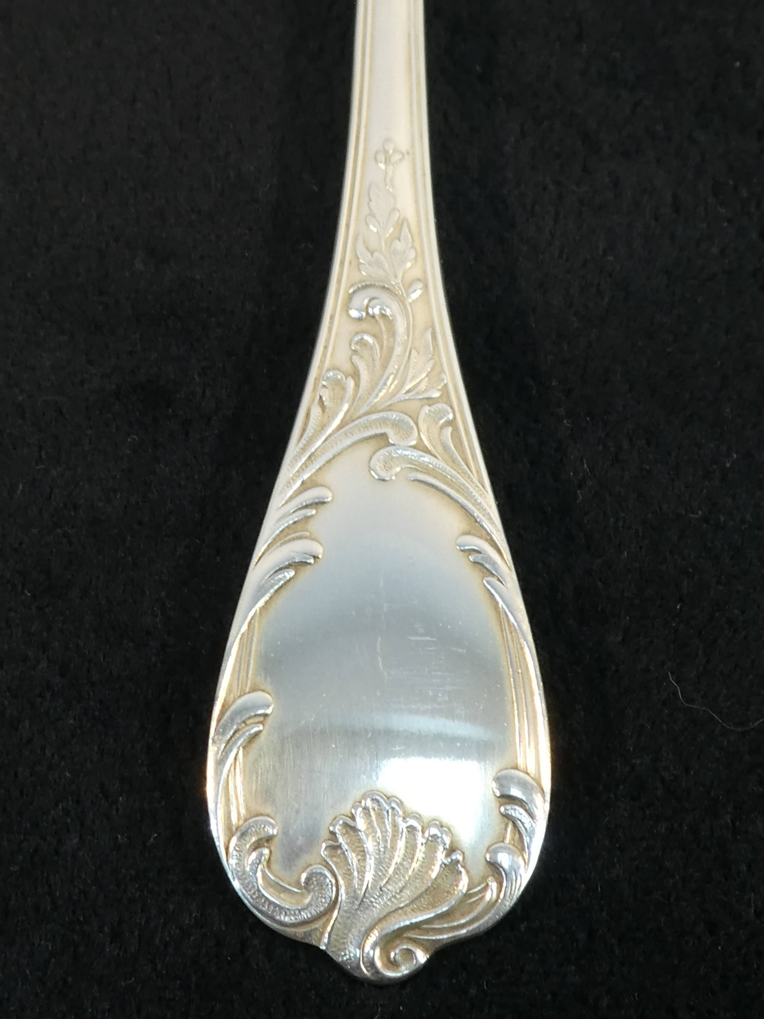 Christofle cutlery set in silver metal model MARLY