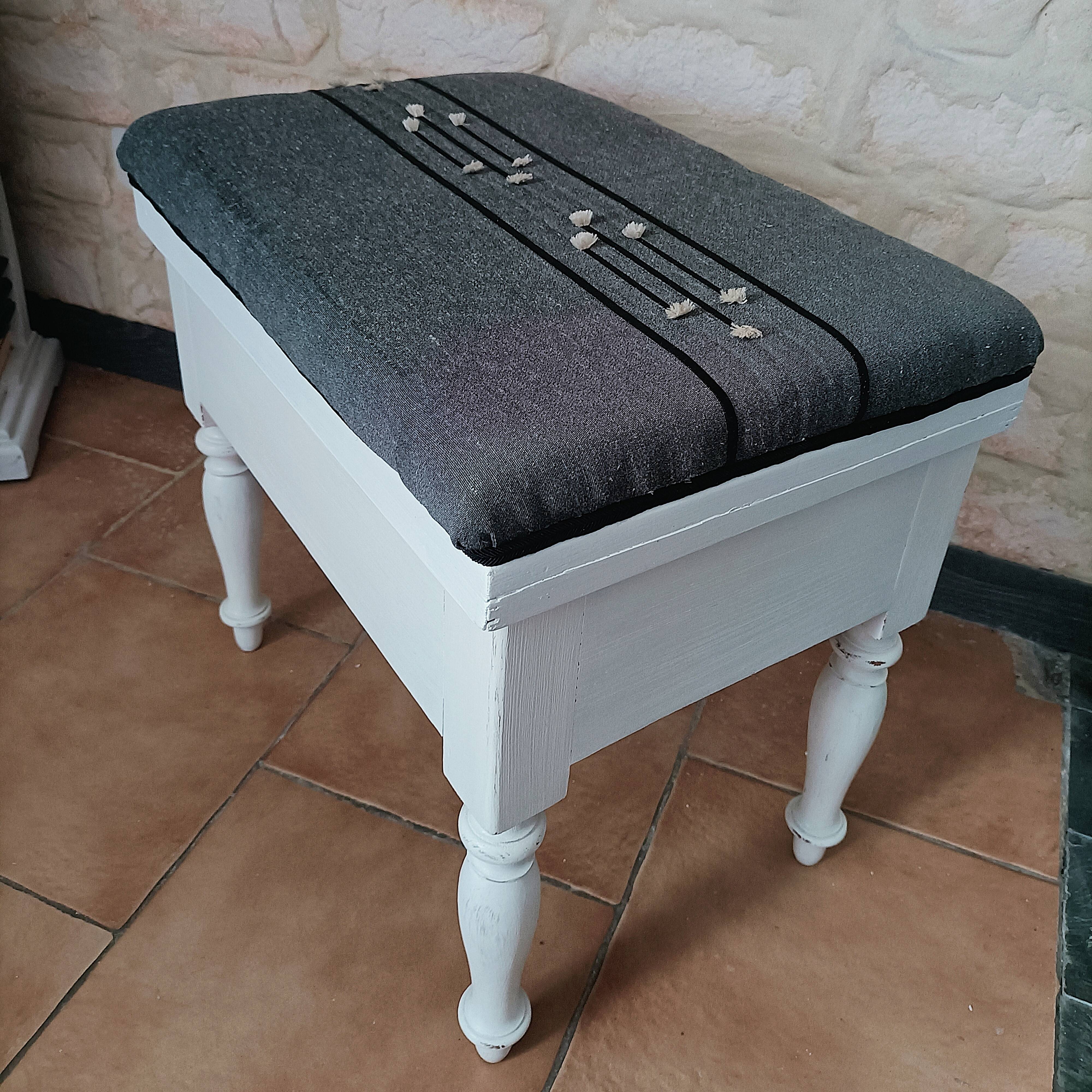 Modern storage stool - unique piece