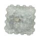 1970s square Hillebrand ceiling light made of thick pressed glass.