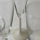 Set of 9 champagne glasses in glass and frosted opaline glass, France 1970