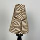 Conical table lamp in brass and wood, Italy 1960