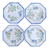 Lot de 4 assiettes anciennes entrée ou dessert Longwy