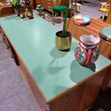 meuble de métier en bois ancien avec lame en formica