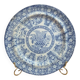 English plate XIXth filigree decoration Spode – fine earthenware blue and white around 1830