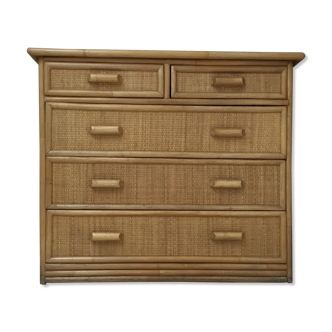 Rattan chest of drawers