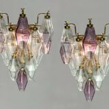 Murano Glass Polygon Sconces