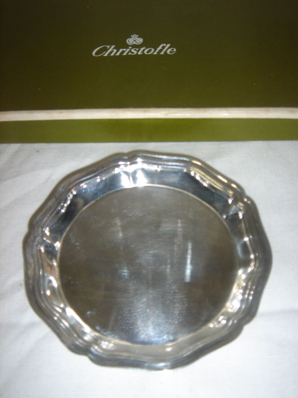 Glass mats Christofle silver metal