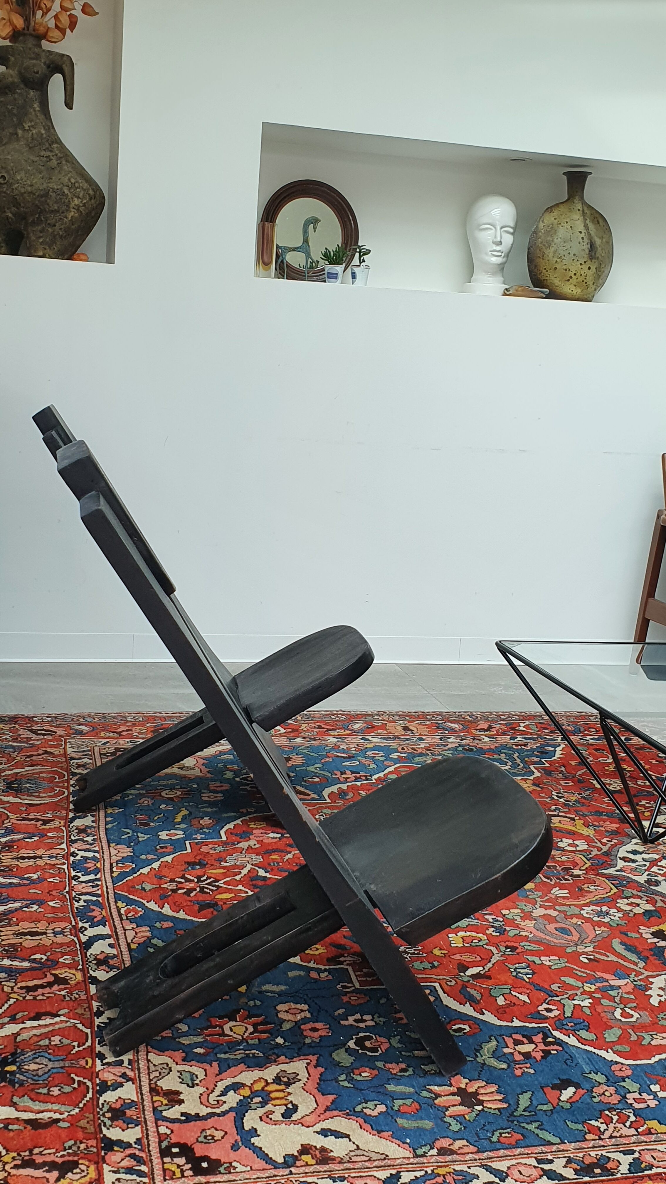 Pair of African palaver chairs