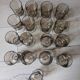 17 vintage stemmed glasses in smoked glass