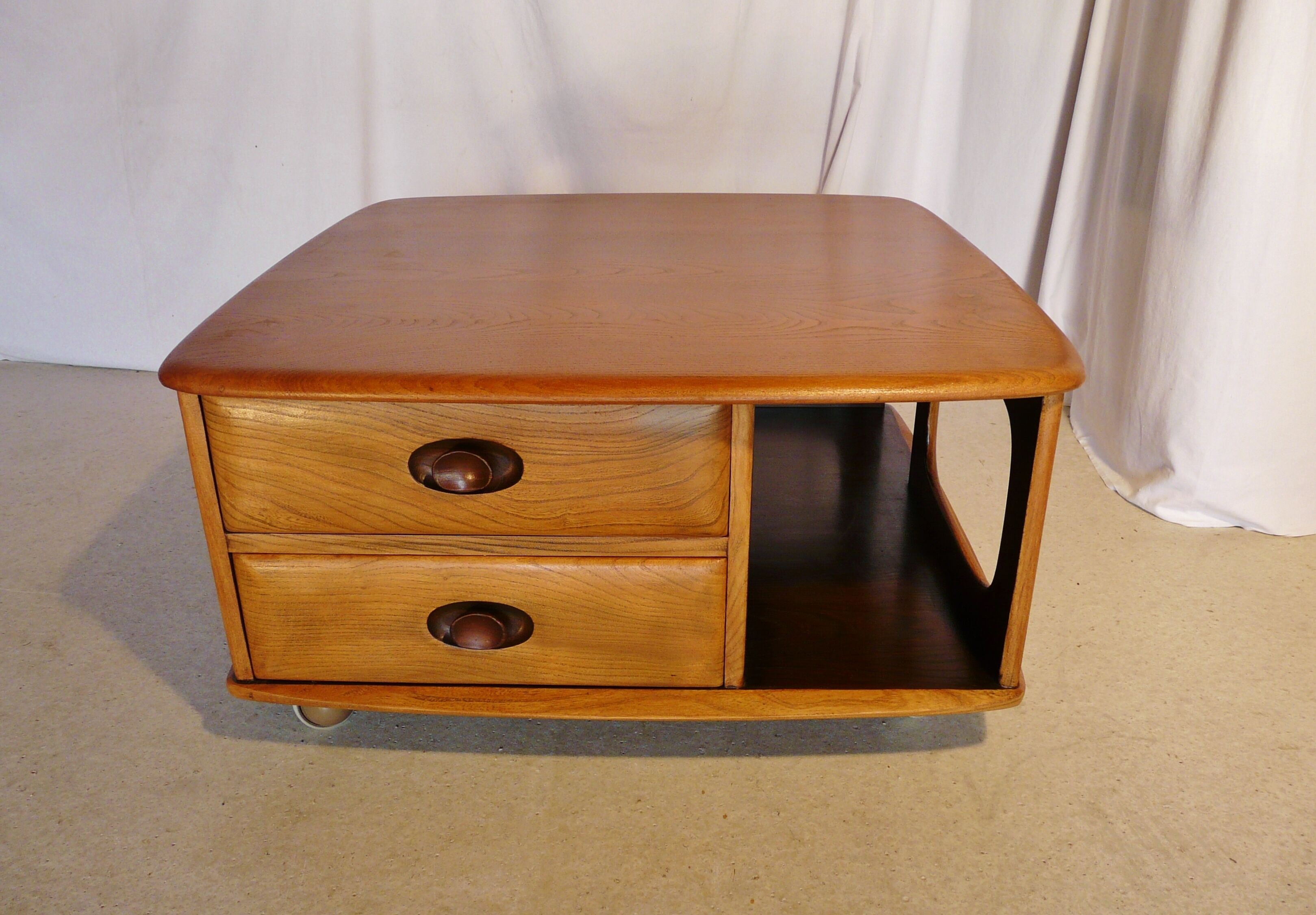 Ercol Scandinavian square coffee table