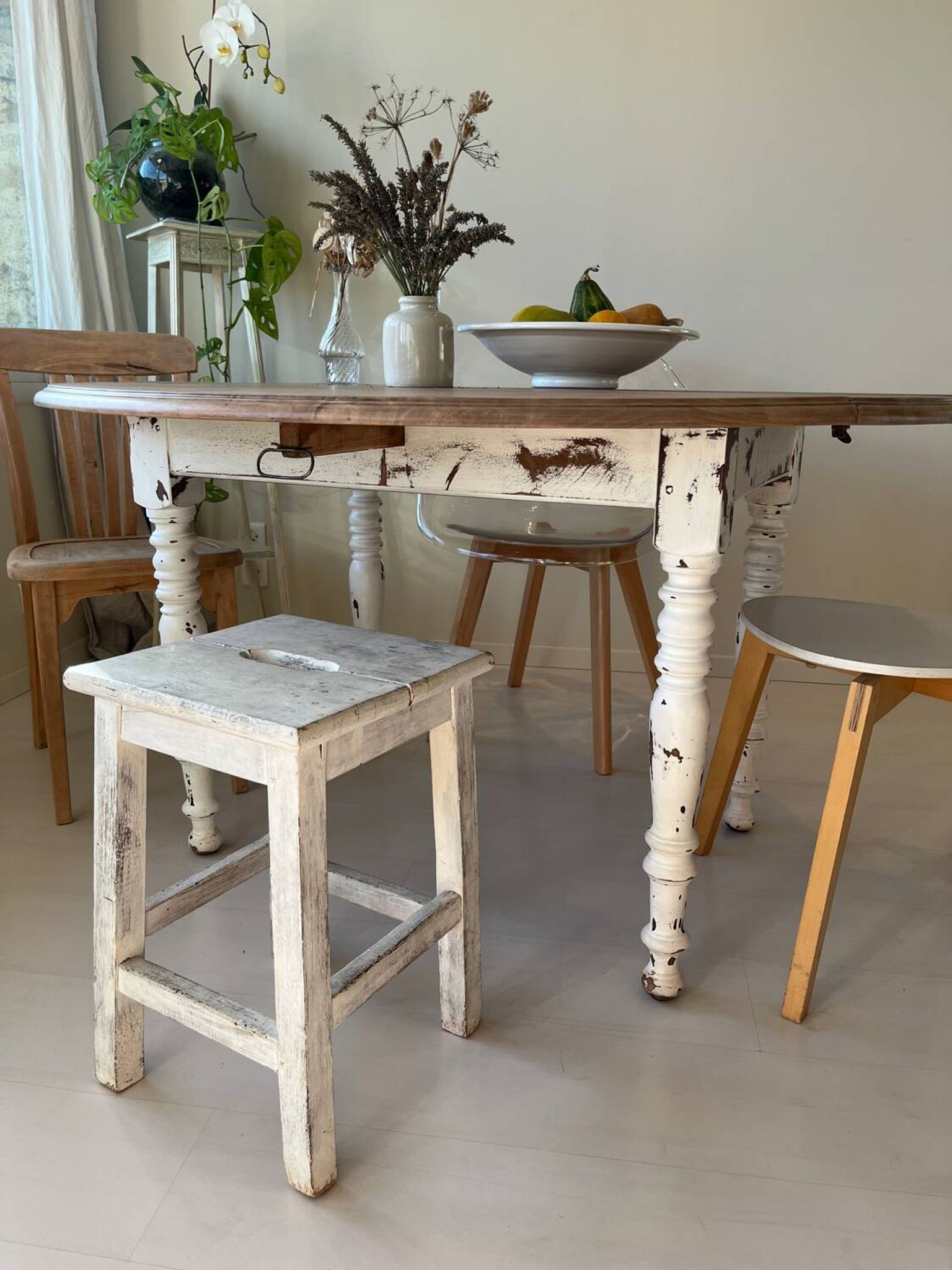 Antique drop-leaf table