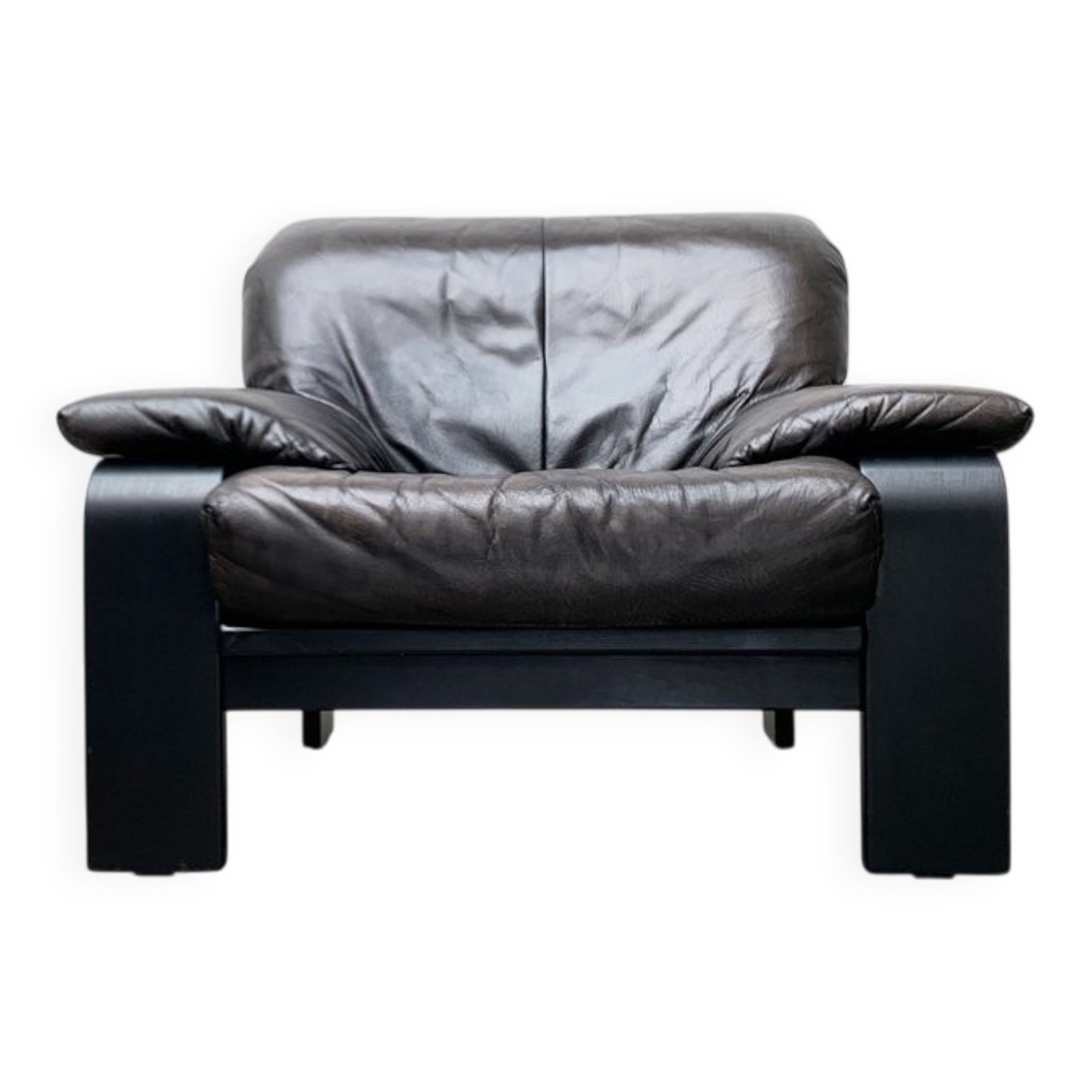 Postmodern German brutalist lounge chair by Rolf Benz for Musterring, 1990s.