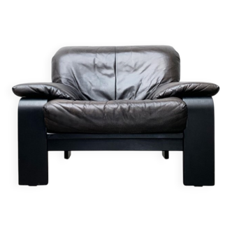 Postmodern German brutalist lounge chair by Rolf Benz for Musterring, 1990s.