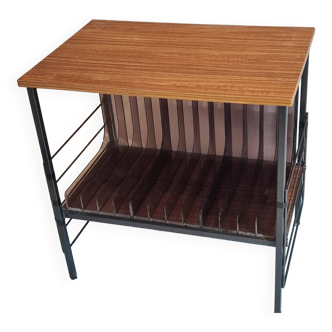 Side table for plexiglass vinyl storage
