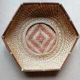 Rattan and wicker wall composition