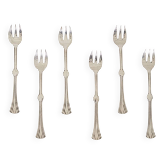 Set of 6 Christofle oyster forks