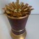 Vintage cigarette holder 1960 golden purple snake box - 19 x 9 cm