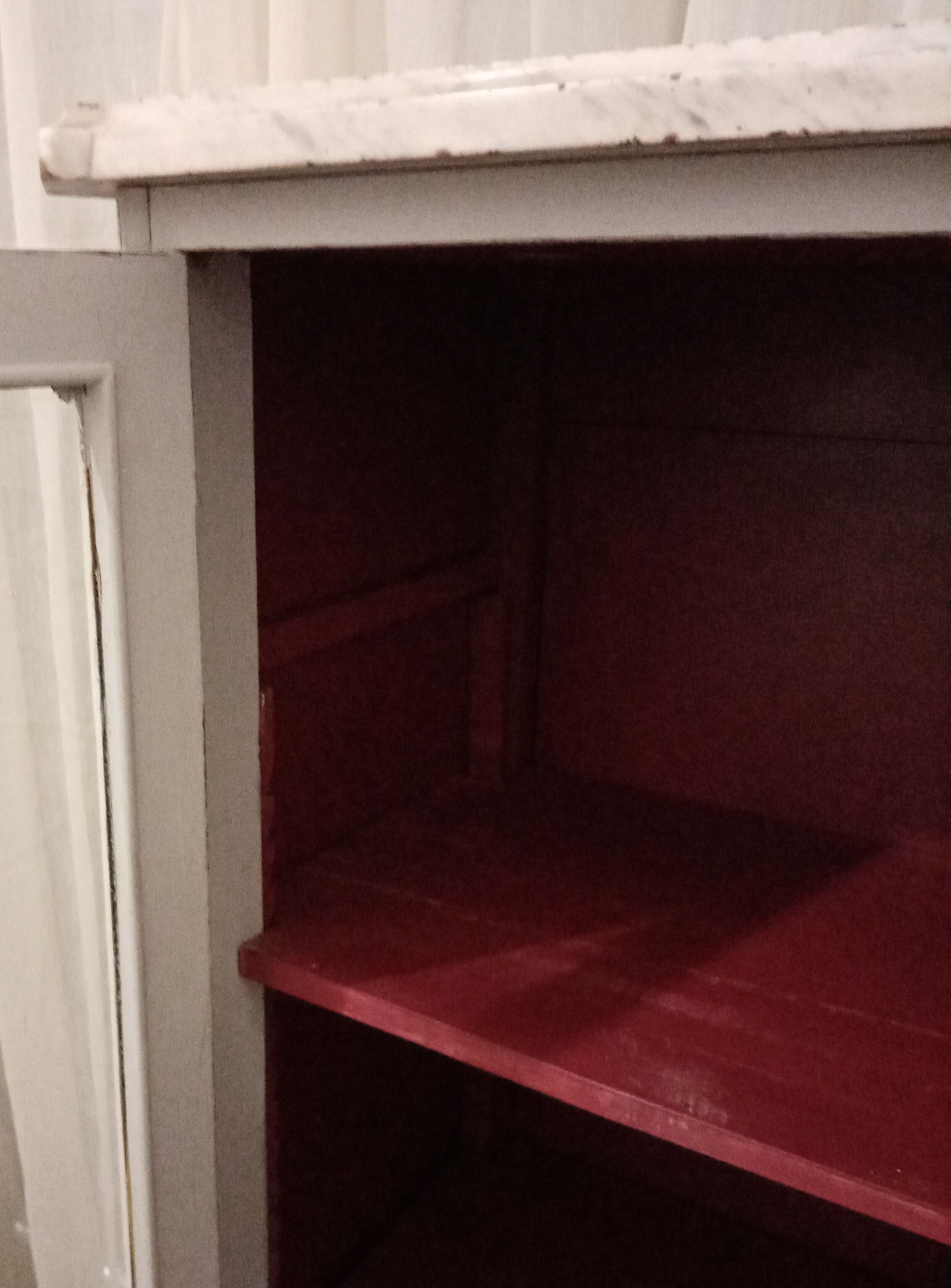 Silver library patina 2 doors on marble 147 x 81 cm