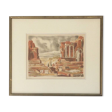 The Acropolis. Lithograph by Jean-Eugène BERSIER (1896-1978).
