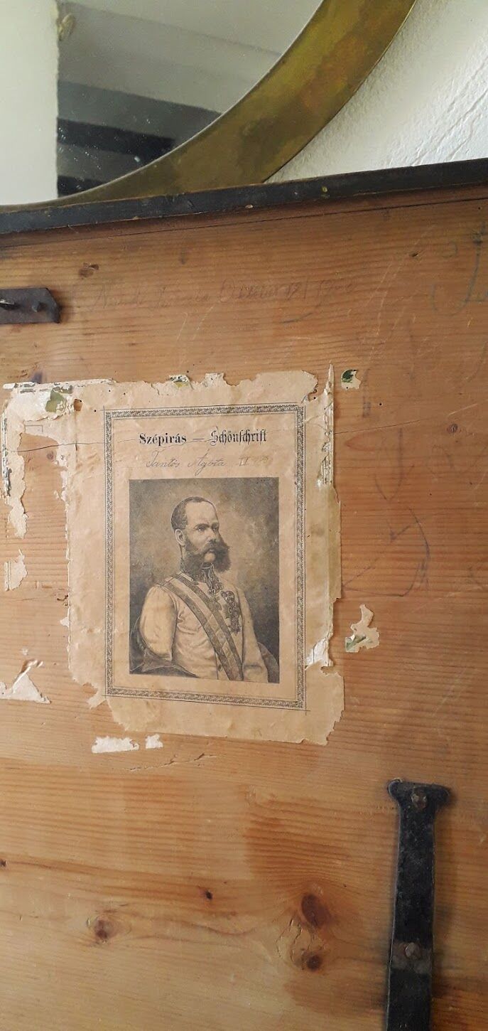 Old wedding chest painted 1891