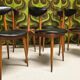 6 Vintage Unicorn Baumann Chairs 1960