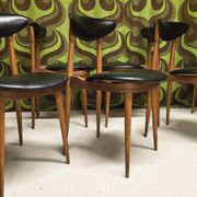 6 Vintage Unicorn Baumann Chairs 1960