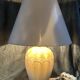 Paire de Lampe en céramique crème années 1980 style art déco miami light 73